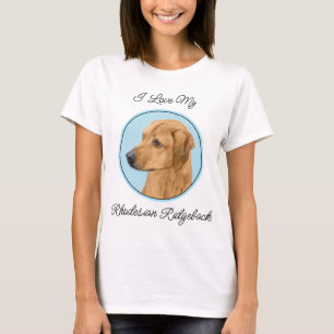 Camiseta Pintura Ridgeback da Rodésia - Arte Cachorra Origi