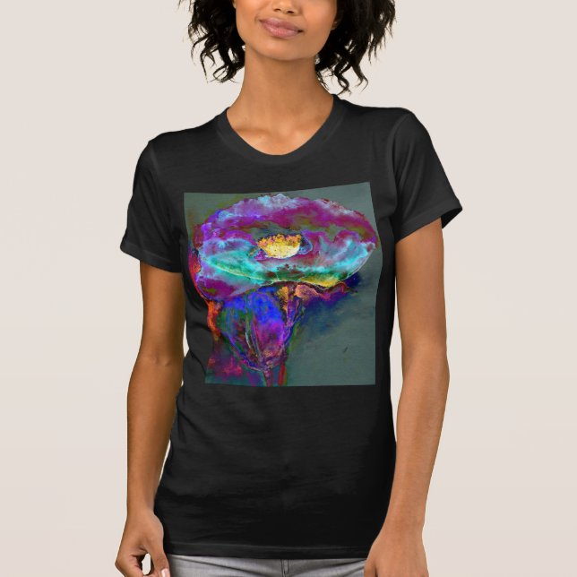 Camiseta Pintura romântica elegante de flores de pétalas ro (Frente)