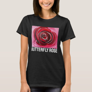Camiseta Pintura Rosa Borboleta por Alfred Fox