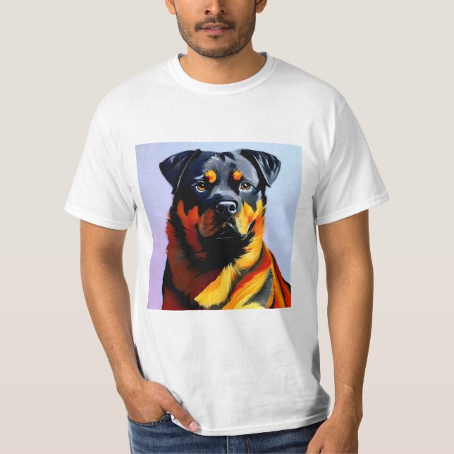 Camiseta Pintura rottweiler (Frente)