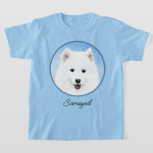 Camiseta Pintura Samoyed Puppy - Arte Cachorra Original