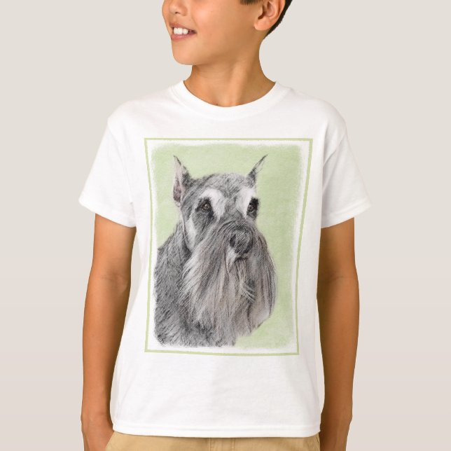 Camiseta Pintura Schnauzer (Giant, Standard) - Arte Canina (Frente)