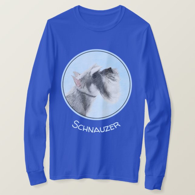 Camiseta Pintura Schnauzer (Giant, Standard) - Arte Canina (Frente do Design)