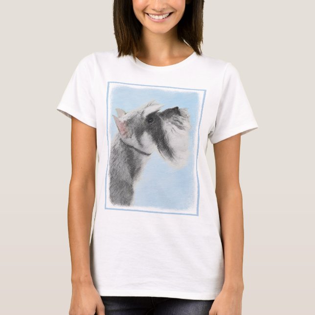 Camiseta Pintura Schnauzer (Giant, Standard) - Arte Canina (Frente)
