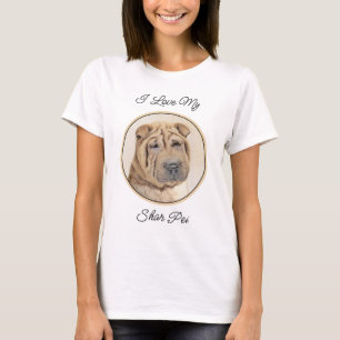 Camiseta Pintura Shar Pei - Arte Cachorra Original