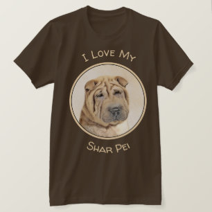Camiseta Pintura Shar Pei - Arte Cachorra Original