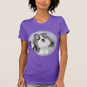 Camiseta Pintura Shih Tzu - Arte Cachorosa Original