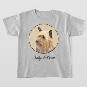 Camiseta Pintura Silky Terrier - Arte Cachorro Original Cac