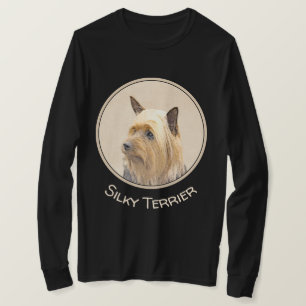 Camiseta Pintura Silky Terrier - Arte Cachorro Original Cac