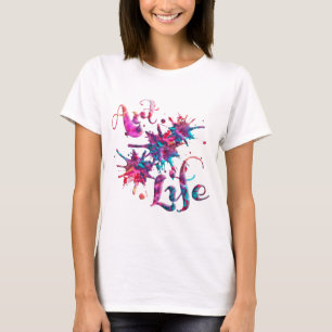 Camiseta Pintura Splats da vida da arte