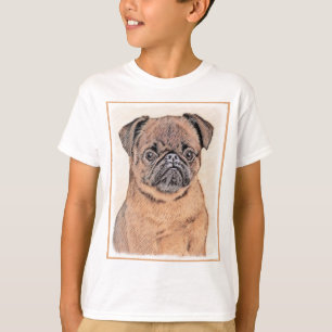 Camiseta Pintura Suave em Bruxelas Griffon Pintura Original