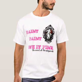 CAMISETA PINTURA, TINTURA DA PINTURA ELE ROSA