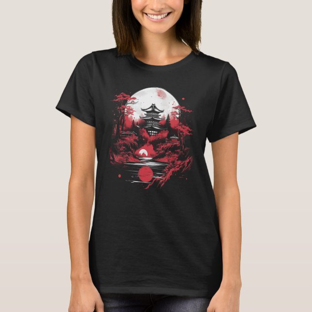 Camiseta Pintura tradicional japonesa Art Nihonga (Frente)