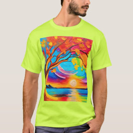 Camiseta Pintura Vibrante da Árvore da Vida