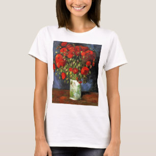 Camiseta Pintura Vintage Van Gogh Vaso de Flores em Flor