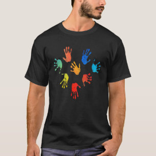 Camiseta Pinturas de Dedo I Manipulação I Cor da Pintura do