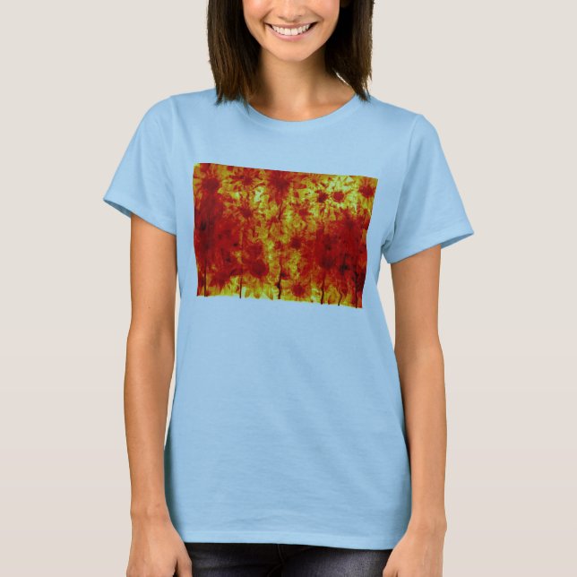 Camiseta Pinturas de flores - T-shirt (Frente)