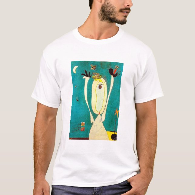 Camiseta pinturas de joan miro, abstrato art poster (Frente)