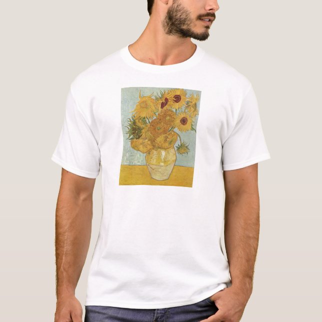 Camiseta Pinturas de Van Gogh: Girassóis de Van Gogh (Frente)