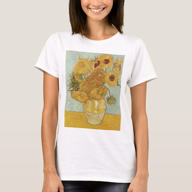 Camiseta Pinturas de Van Gogh:Van Gogh Sunflower (Frente)