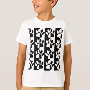 Camiseta Pinturas E Estrias De Cães Pretos E Brancos