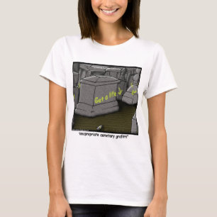 Camiseta Pinturas Engraçadas em Cemitérios