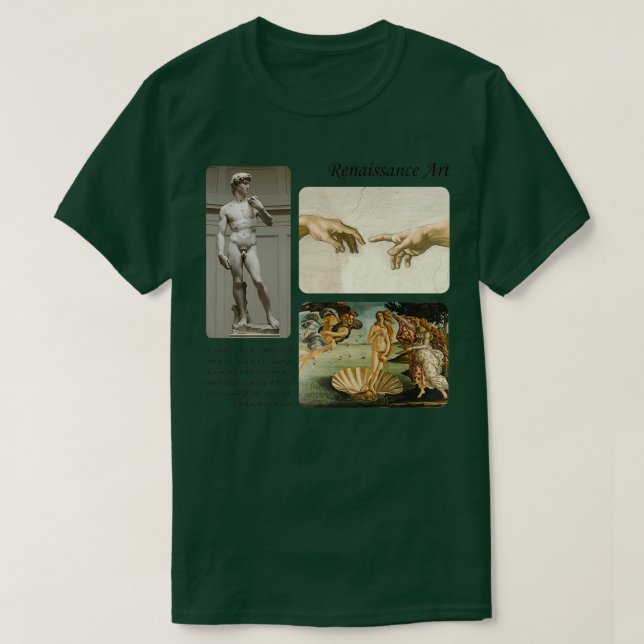 Camiseta pinturas renascentistas 2 (Frente do Design)
