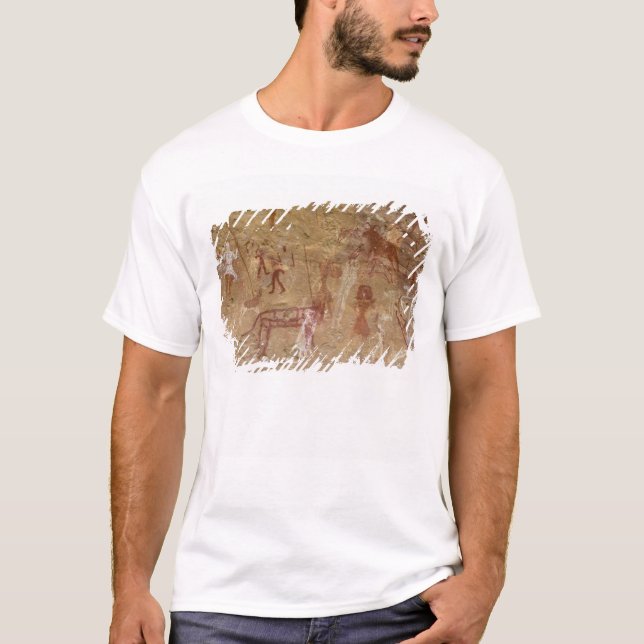 Camiseta Pinturas rupestres pré-históricas, Akakus, Saara (Frente)