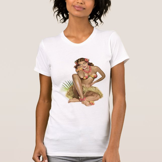 Camiseta pinup do hula (Frente)