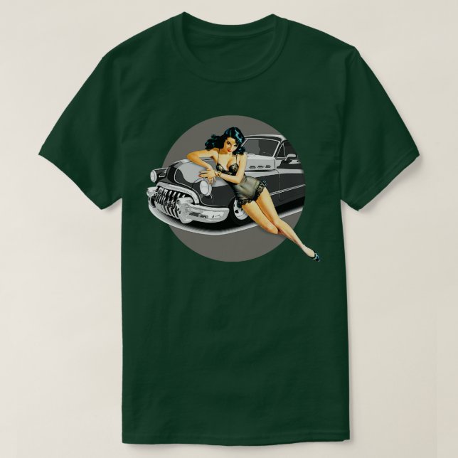 Camiseta Pinup Girl Hot Vintage 1940 (Frente do Design)