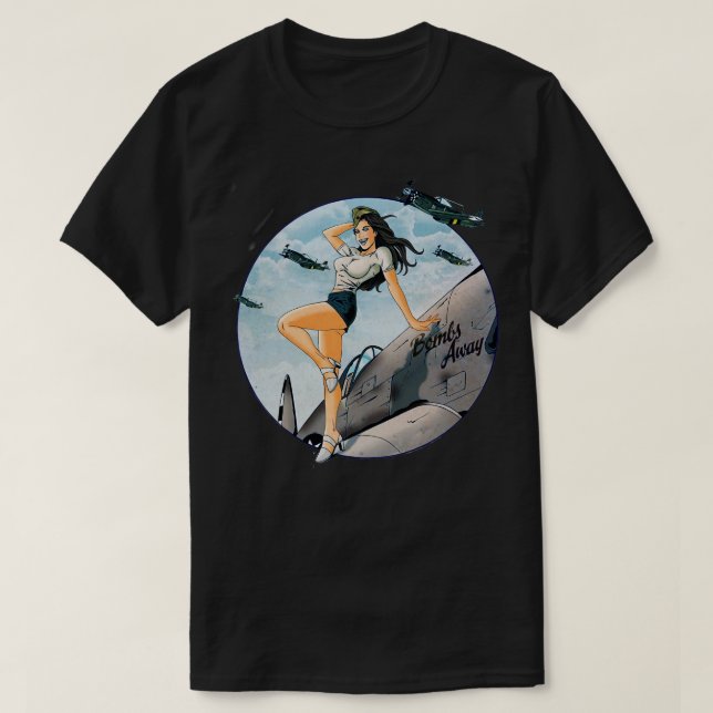 Camiseta Pinup WWII Vintage (Frente do Design)