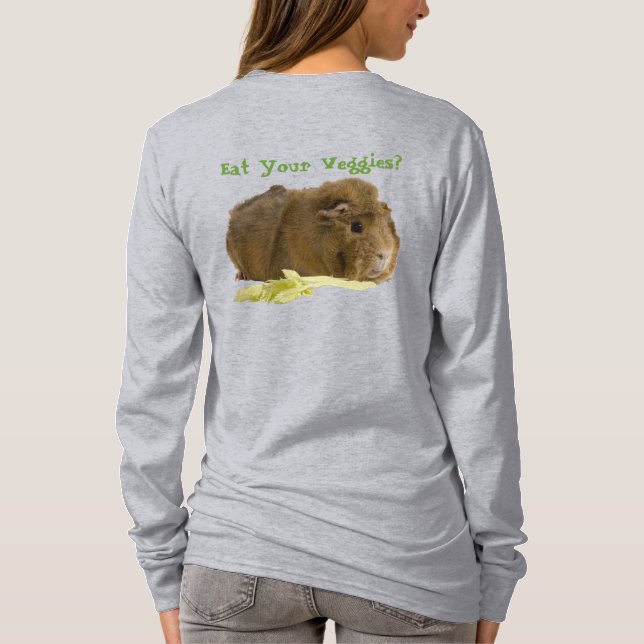 Camiseta Pinus Adorável Comendo Aipo Foto Frontal (Verso)