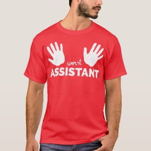 Camiseta Pior Assistente com Duas Mãos à Esquerda - Present