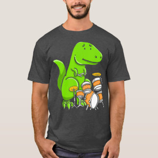 Camiseta Pior baterista, Tambor TRex Dinossauro Engraçado p