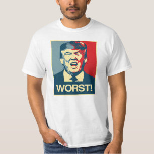 Camiseta PIOR - Cartaz Anti-Trump - Anti-Trump -