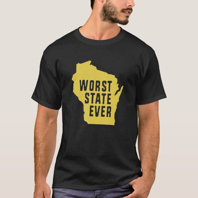 Camiseta Pior Estado de Wisconsin 1 (Frente)