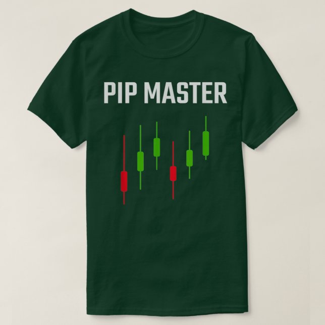 Camiseta Pip Master Funny Forex Candlestick Trading (Frente do Design)