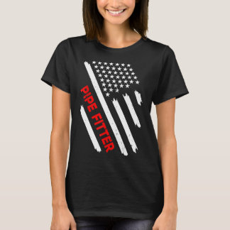 Camiseta Pipe Fitter American Flag Usa Pipefitter Welders G