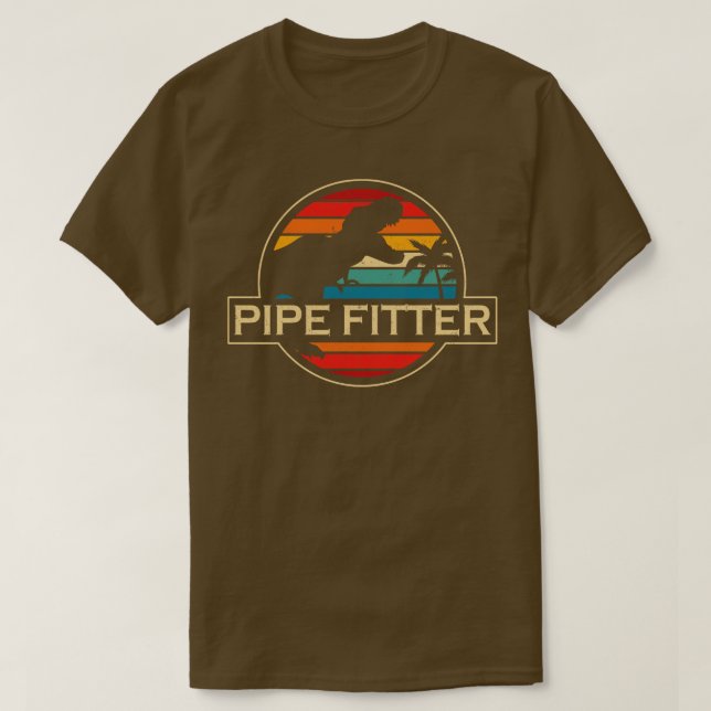 Camiseta Pipe Fitter Dinossaur (Frente do Design)
