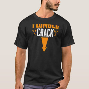 Camiseta Pipefitter Canalizado, Crack Engraçado (Backprin)