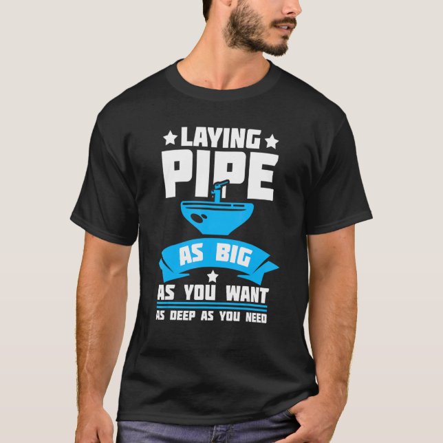 Camiseta Pipefitter Pipefitter Pipe de Poço (Frente)