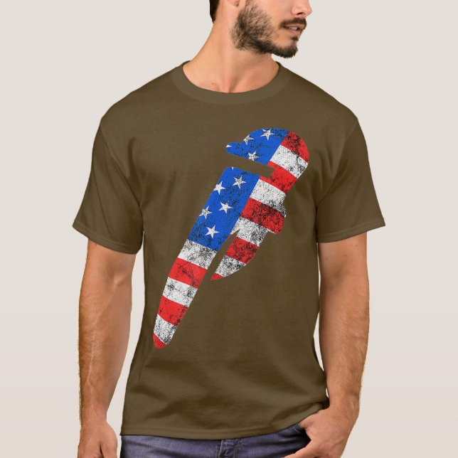 Camiseta Pipefitter Piper American Flag 4º De (Frente)