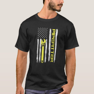 Camiseta Pipefitter Plumber Piper Fi Patriótico Americano