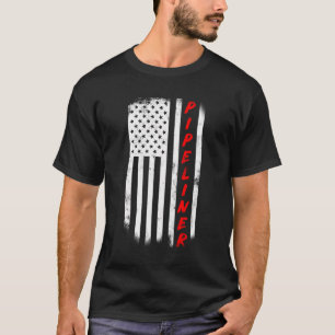 Camiseta Pipeliner American Flag Hoodie For Welder