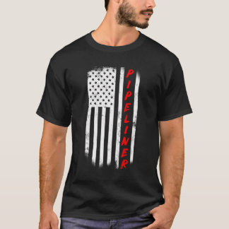 Camiseta Pipeliner American Flag Hoodie For Welder