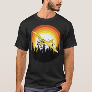 Camiseta Piper Cub Sunset Forest Design Sujidade 2