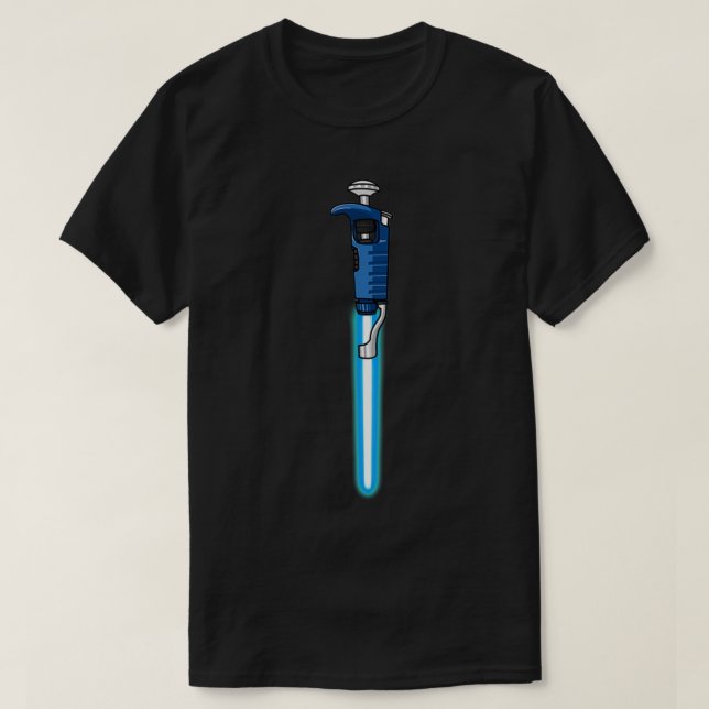 Camiseta Pipeta 1 de DAPI do Pipesaber Biológico (Frente do Design)