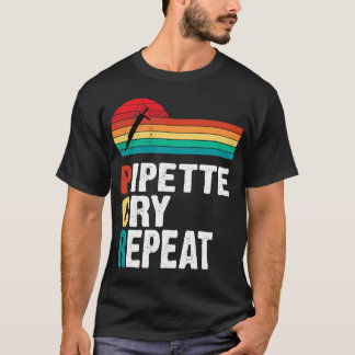 Camiseta Pipeta Repetir PCR Retro DNA Vintage