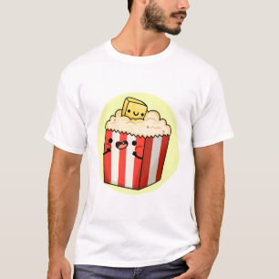 Camiseta Pipoca Amanteigada Kawaii Fofa