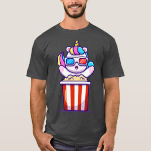 Camiseta Pipoca de Comida de Unicórnio Bastante